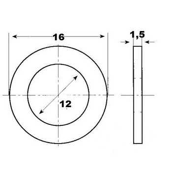 tìsnící kroužek 12x16x1,5