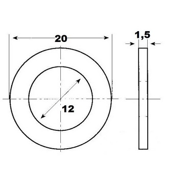 tìsnící kroužek 12x20x1,5