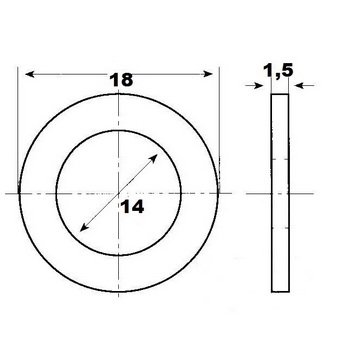 tìsnící kroužek 14x18x1,5