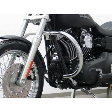 padací rám Fehling Harley Davidson Dyna 06- kulatý chromovaný