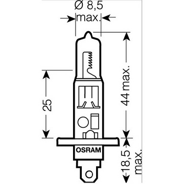 žárovka Osram H1 standart 55W - zvìtšit obrázek