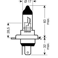 žárovka Osram H4 standart 60/55W - zvìtšit obrázek